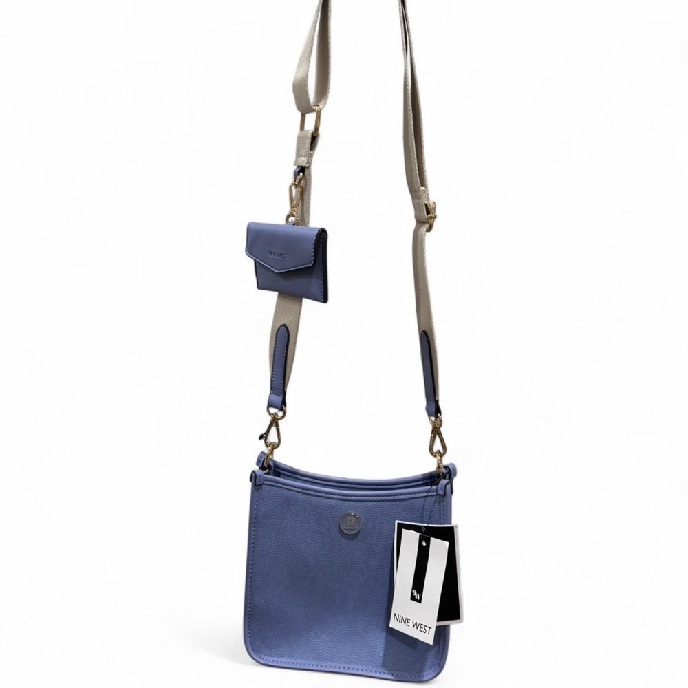 Nine West Two-Tone Blue and Tan Crossbody Bag